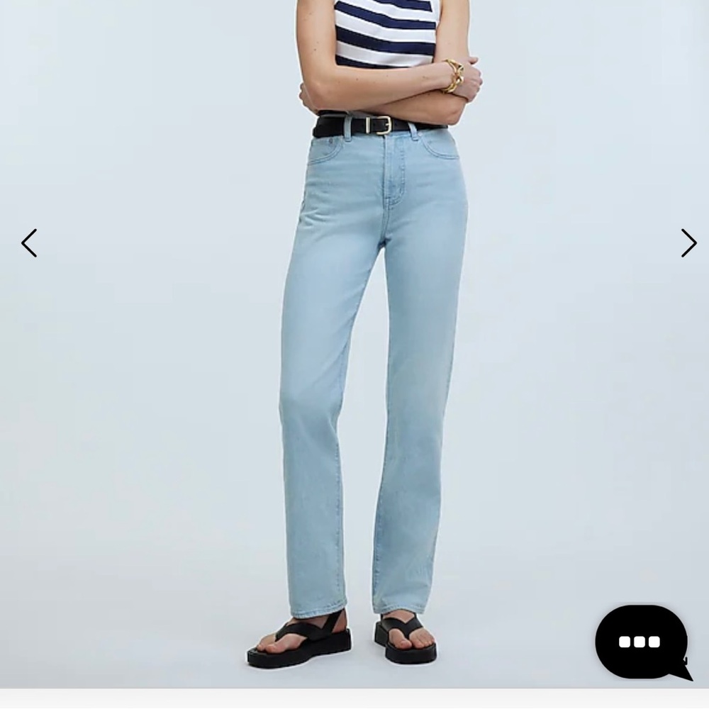 NWT Madewell the 90’s straight jeans size 28